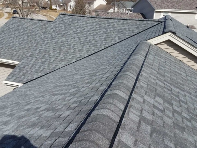 Close Up Of New Roofing Installation Hartland Wisconsin.