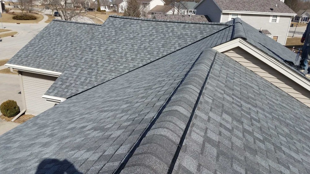 Close Up Of New Roofing Installation Hartland Wisconsin.