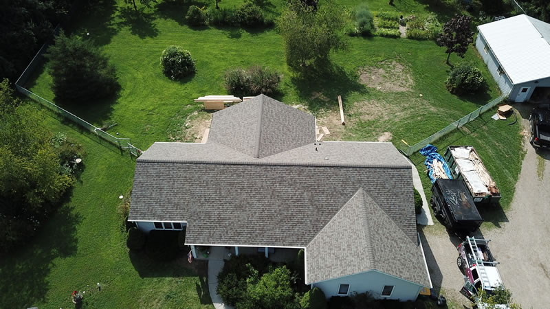 Roof Replacement in Germantown WI Using Owens Corning Duration Shingles In The Driftwood Color.