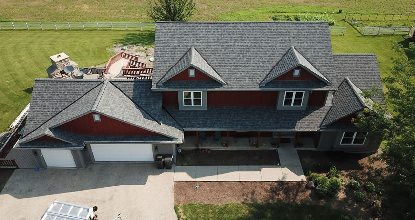 Roof Replacement In Ixonia WI Using Owens Corning Duration Shingles In Estate Gray Color.