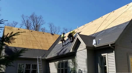 Ice and Water Shield Installation During New Roof Replacement