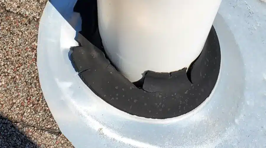 Damaged Seal Around a Roof Vent